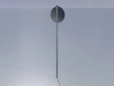 Traffic sign 274-30 Speed limit 30 km h Size-2 Low-poly 3D model