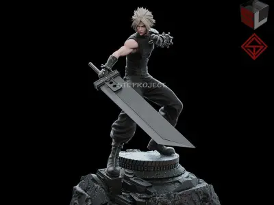 Cloud Strife 3D print model