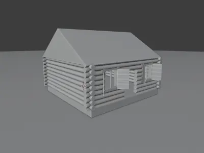 medieval wood house 3D model