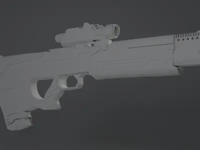 Sci-fi gun 3D model