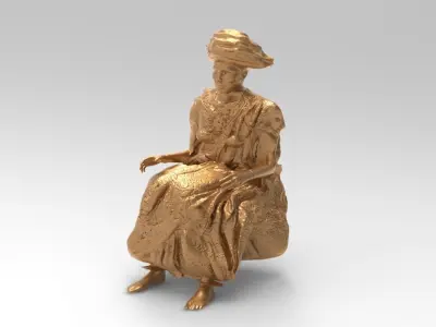 Shaman necklace stone 1  3D model