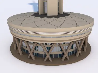 Milad Tower Low-poly 3D model