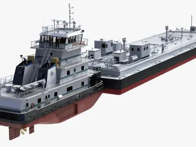  Pushboat with Tank Barge 