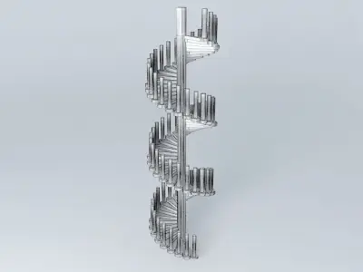 ladder spiral staircase 3D model