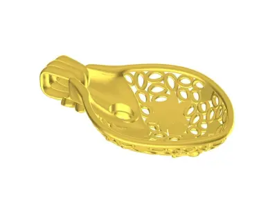 Flower light weight gold pendant design 3D print model
