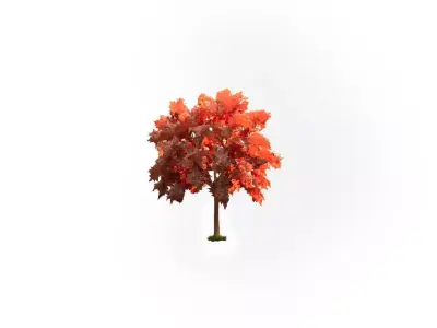 Low Poly Tree Autumn Stylish Low-poly 3D model
