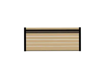 Bench wall shelf with stripes 3D model