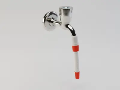 Water Tap with Hose 3D model