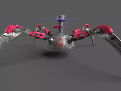 Omega Reaper Spiderbot Aries Reborn Low-poly 3D model