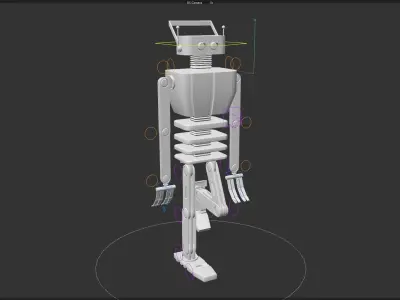Abstract robot with glow elements 3D model