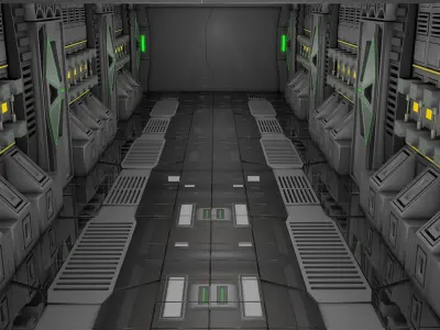 Sci Fi Corridor  3D model 32