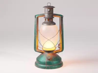 Lantern Old Low-poly 3D model purchase