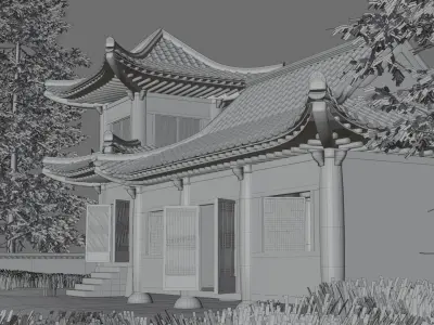 Procedual Hanok Builder fo BLENDER 3D model