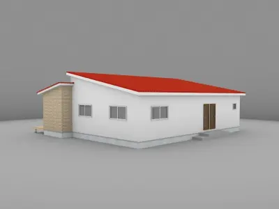House model for background 31 Low-poly 3D model