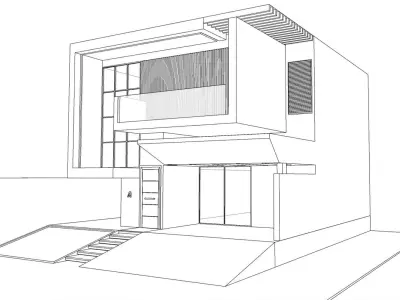 Modern Villa  Modeled with SketchUp and Rendered with Lumion  3D model