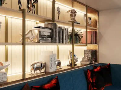 Studio MakeUp Salon Blender - Fbx  - Obj  3D model