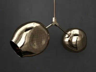 Branching bubble 2 lamps 3D model