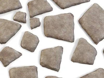 Ground Stone Slabs 3D model