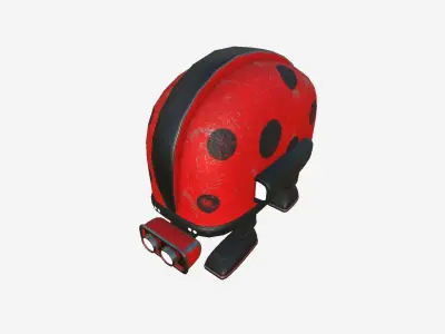 Turtleback Robot J01 Ladybug - SciFi Character Design Low-poly 3D model