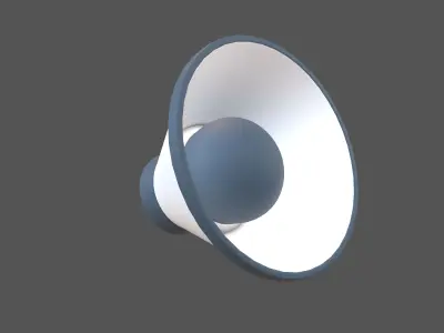 Sound Speaker Icon v1 001 Low-poly 3D model