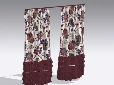 Curtain Low-poly 3D model