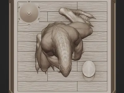 Deep One - statue  3D print model