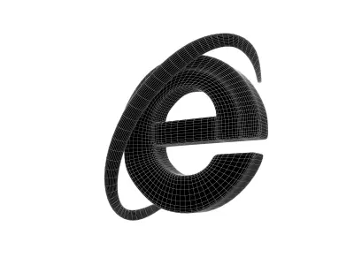 Internet Explorer Logo v1 005 Free low-poly 3D model