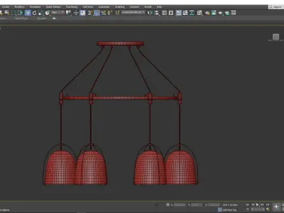 HALEIGH 5 LIGHT CORD CHANDELIER Low-poly 3D model