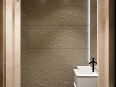 BATHROOM INTERIOR FULL 3D SCENE 3D model