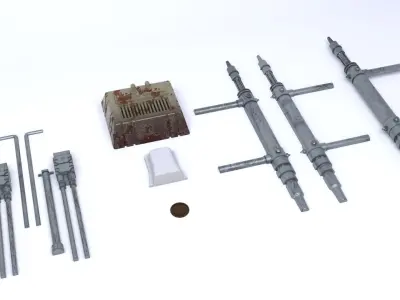 Star Wars Wall Parts 2 1-6 Scale 3D print model