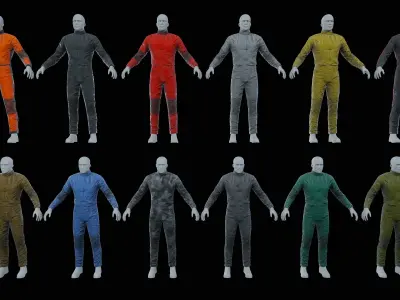 Sci-Fi Jumpsuit Low-poly 3D model