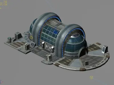 Spacecraft - small ground construction 07 3D model