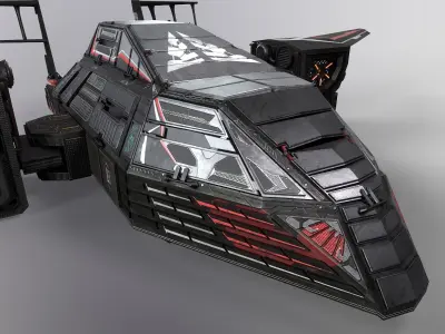 Spaceship Rook Low-poly 3D model