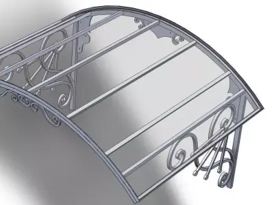 Calm pergola cover 3D model