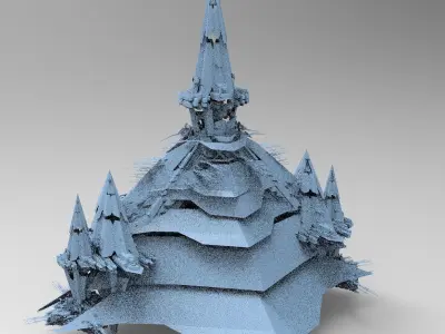 Amon Ra Sci fi Pyramid bridge  3D model
