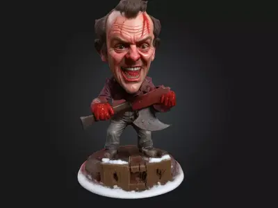  The Shining Jack Torrance 3D Printable Stylized Caricature 3D print model