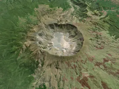 Crater Terrain 3D model