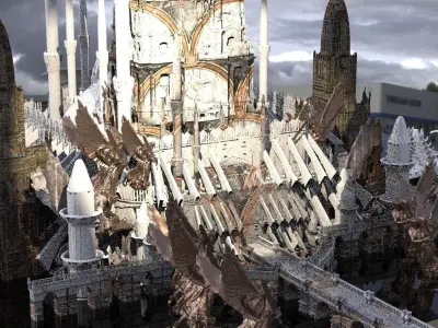 Lizard King Temple Palace Kit bash 3D model