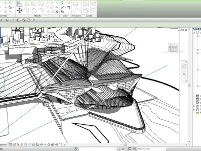 Revit file - Milwaukee Art Museum 3D model