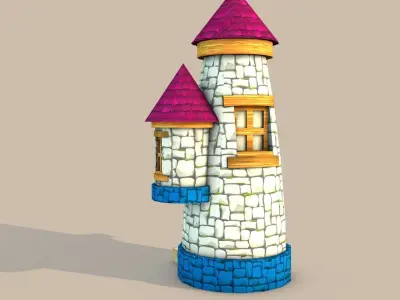 Cartoon Fantasy House 1 Low-poly 3D model