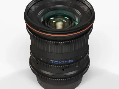 Tokina Cinema ATX 11-16mm T3 Canon EF Lens Low-poly 3D model