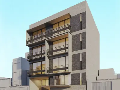 Apartments Building 3D model