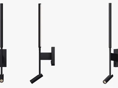 One Light 65144BW Reading Spots Aluminium 3D model