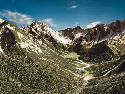 Mountain landscape Seefeld Tirol Alps Austria 3D model