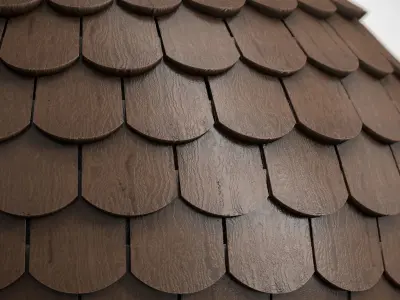 Roof Tile Materials 14- By 3 color Pbr By Sbsar 4k Texture