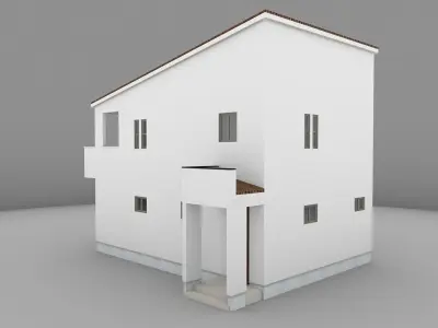 House model for background 04 Low-poly 3D model
