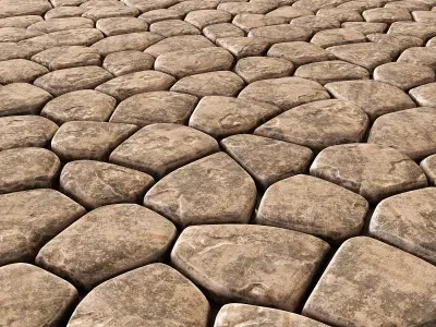 Paving old clay 3D model