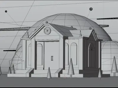 Toon House Low-poly 3D model