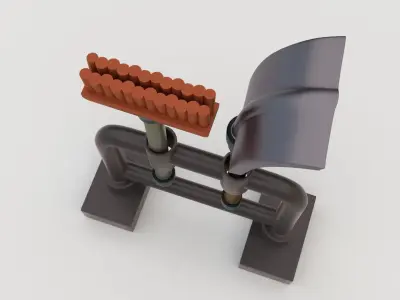 Lego Shovel and broom 3D model