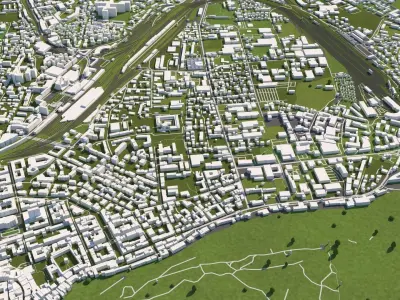 Salzburg Austria 50x50km 3D model
